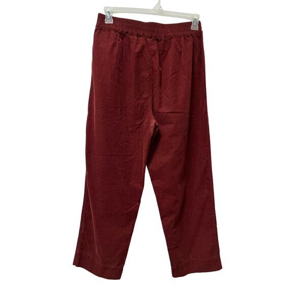 Madewell Curvy Tapered Huston Corduroy Pants Size M Rusted Burgundy Retro Boho - Picture 4 of 7